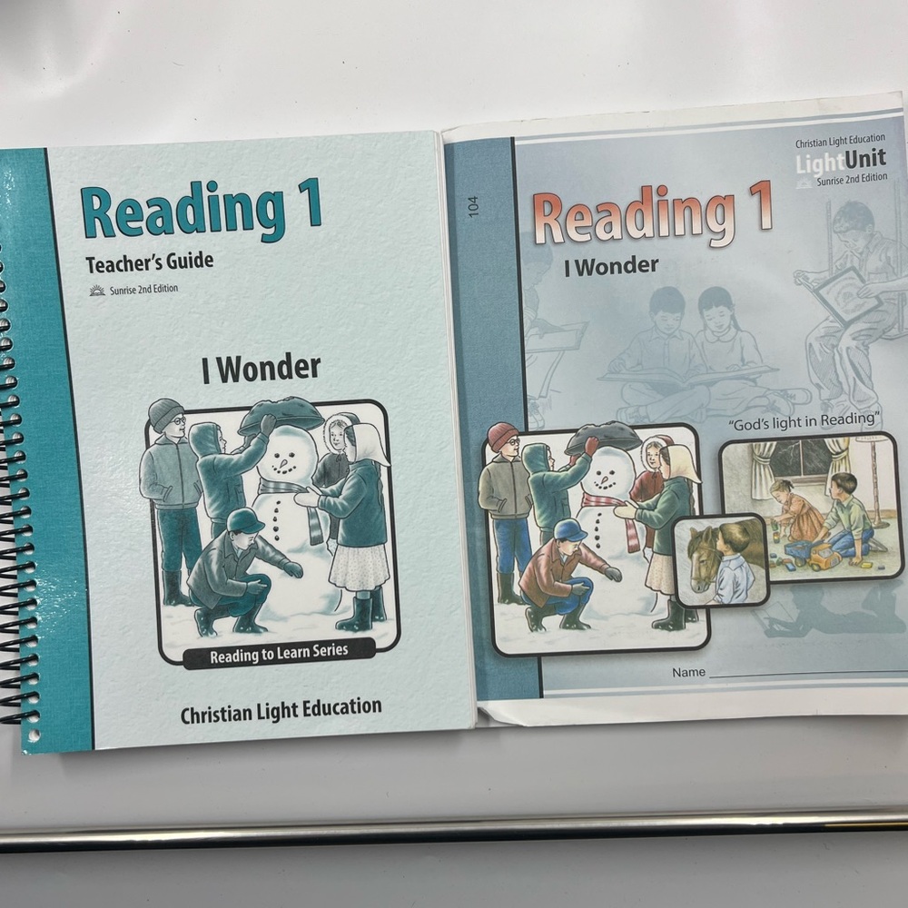 Christian Light Education Reading 1 “I Wonder” Teacher Guidebook & Workbook
